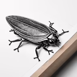 a bug with black legs standing on a surface