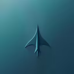 a space shuttle floating in the middle of the ocean