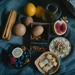 there are several food items that are on the table