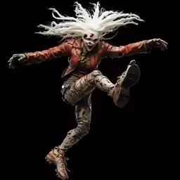 an art piece of a skateboarder performing a trick