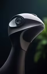 the sony 360 camera is close up on the stand