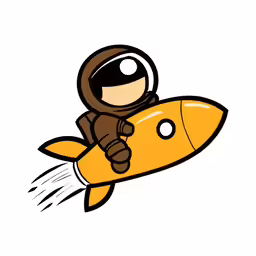 an astronaut on a rocket ship in the sky