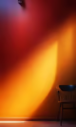 a chair with a table in the background