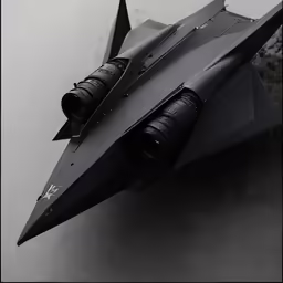 a military jet is shown in a black and white photo