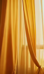 the curtain is open in a room with white walls