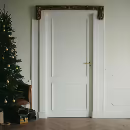 a decorated christmas tree in a room