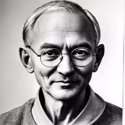 a man with glasses and gray sweater looking at camera