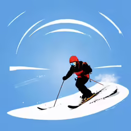 a man skiing down a snowy slope on his skis