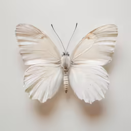 a large white butterfly with thin wings