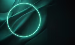 a bright light circle that appears to be glowing green