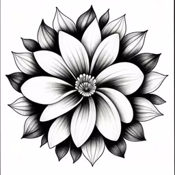 a flower tattoo design on a white background