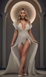 a model wearing an extravagant gown