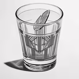 a glass that has some spoons in it