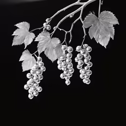 a branch with some leaves and fruits on it