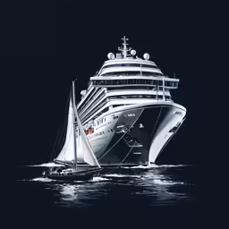 the carnival cruise ship is sailing by itself on the water