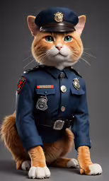 a cat is dressed in a military outfit,a cat in a military outfit that is sitting down