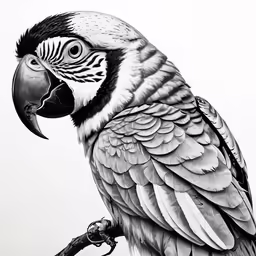 a parrot perched on top of a wooden tree branch