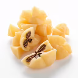 pineapple fruit on white background cut in half