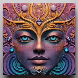 the face of a woman with blue eyes is shown