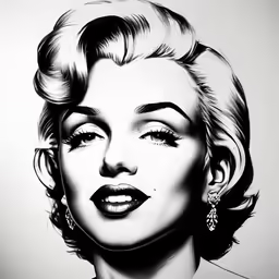 a black and white photo of marilyn monroe