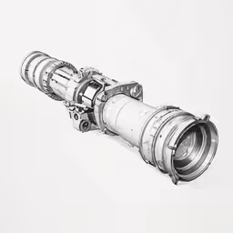 an old telescope that is being drawn by a man