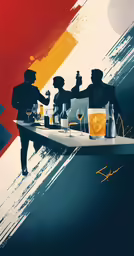 a bunch of people sitting around at a table together