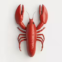 a red lobster that has its face made out of foam