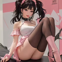 a very cute and cute asian woman with high heels