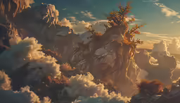 the sun is rising over a mountainous area