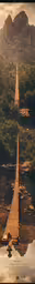 a poster with a path crossing an image