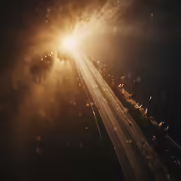 a light on a road with no cars