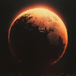 the sun is shown through the silhouettes of trees