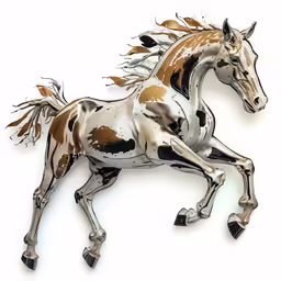 a horse sculpture sitting on top of a table