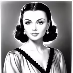 a vintage portrait of a woman wearing a bra and black ribbon