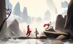 a couple dances in front of some rocks