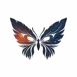 a butterfly wing drawn in a drawing style