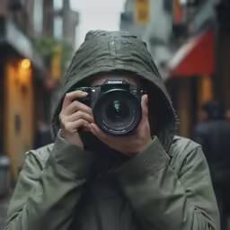 a person taking a photo with a camera