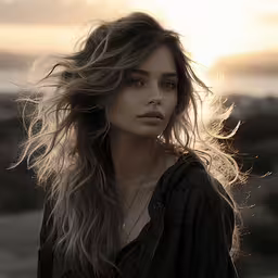 the portrait of a woman posing for a picture,an image of a woman with long hair
