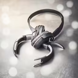 a headphones laying on top of each other