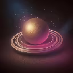 two spheres in the center of a dark background
