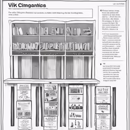 an illustrated illustration of the vik cinnanties display case