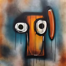 a painting that is very unique with the colors