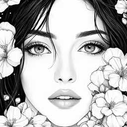 a young girl with flowers around her neck