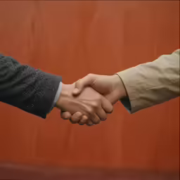 hands holding each other and shaking over
