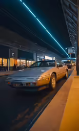 a car sitting next to each other in the middle of an empty street