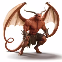 an image of a man riding a demon like creature