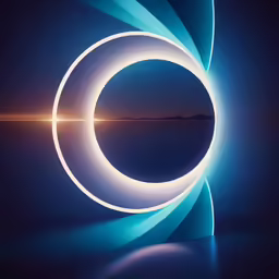 a circular object is illuminated in the dark
