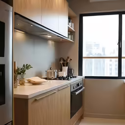 the kitchen is equipped with all modern appliances