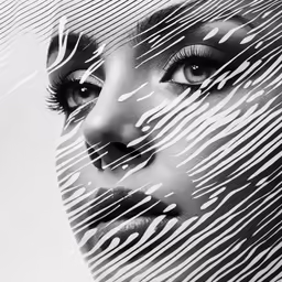 woman with eyeliner and lines coming down her face