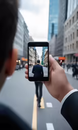 someone takes a photo of a man in a suit